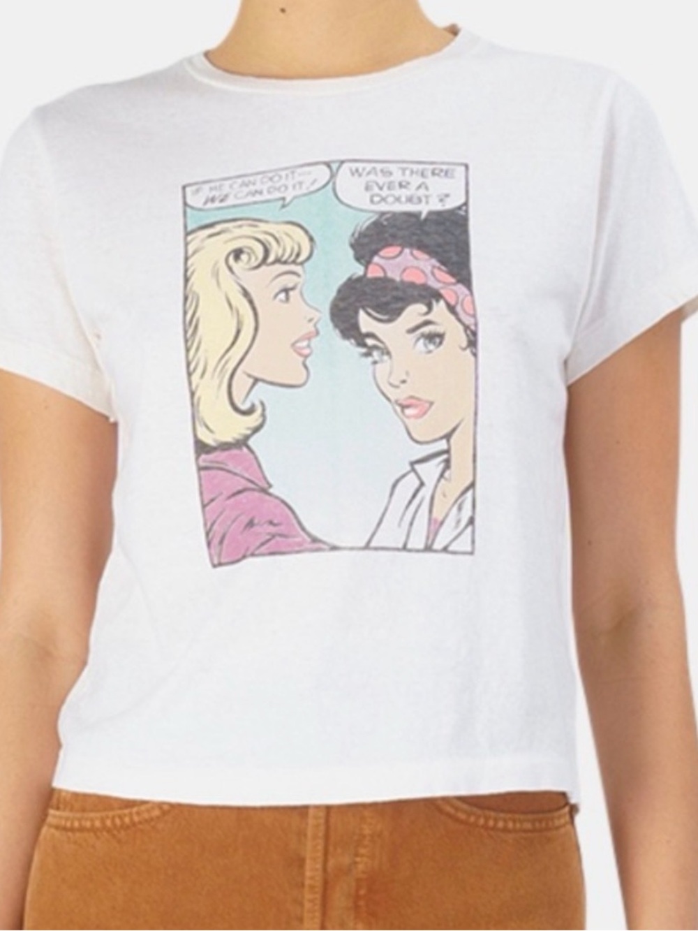 Re/Done “We can do it” graphic Tee in vintage white $160 retail